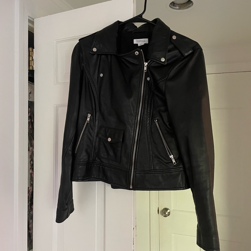 Barney’s New York leather jacket